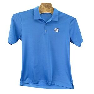 North Carolina Tar Heels Antigua Striped Campus Polo Shirt (Men's Large) Blue